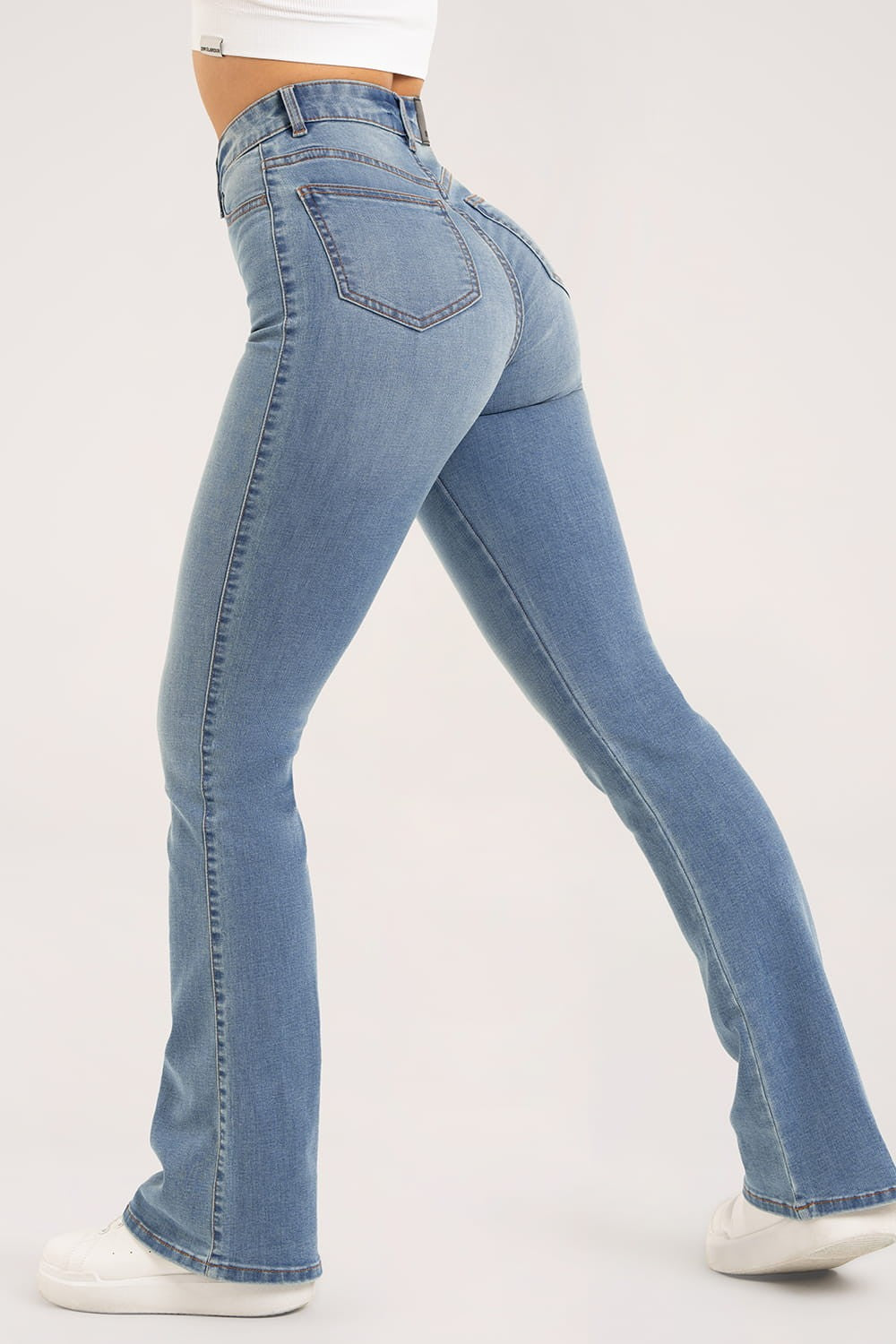 Jeansy dzwony light blue