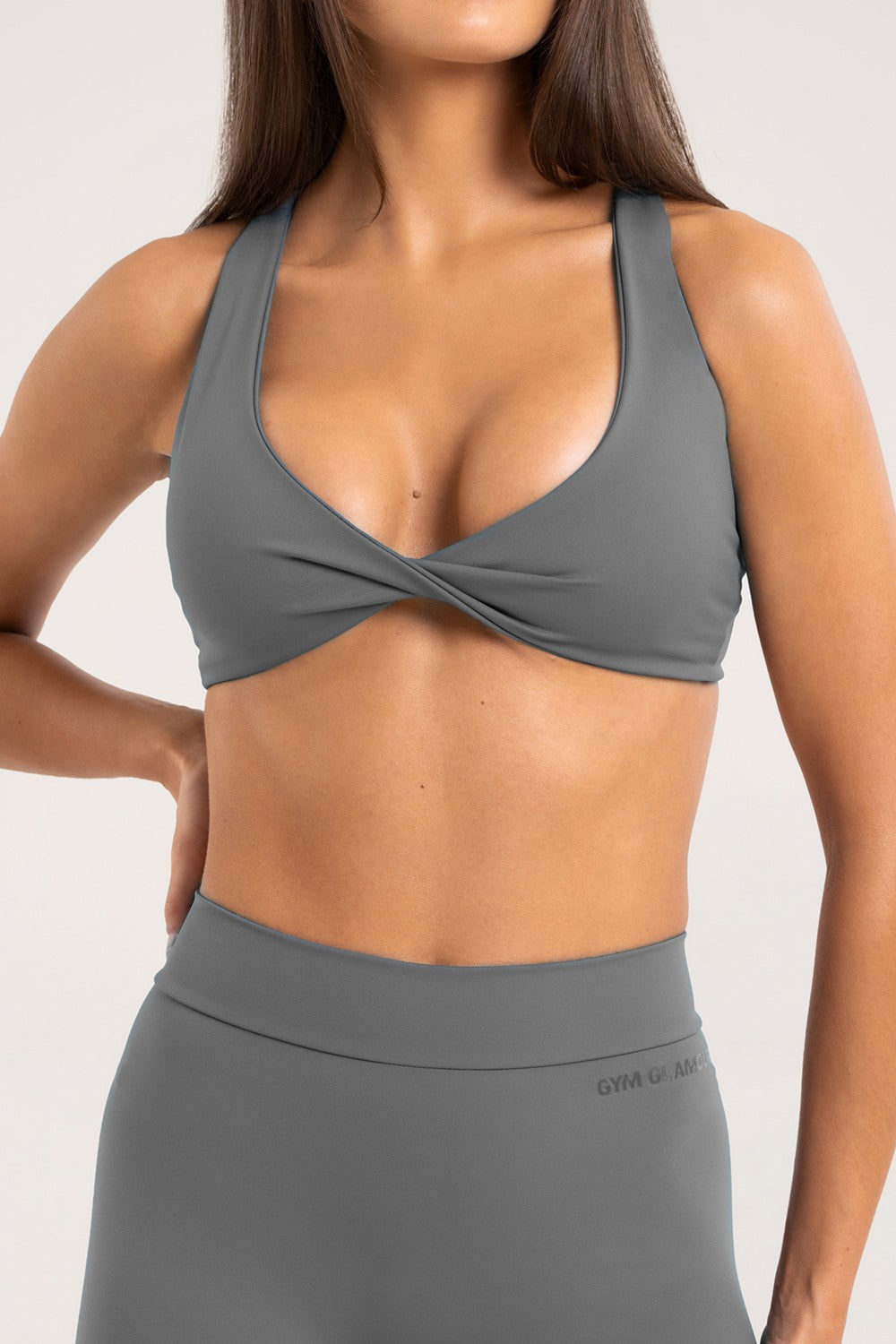 Biustonosz twist glow grey