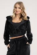 Bluza rozpinana velour black