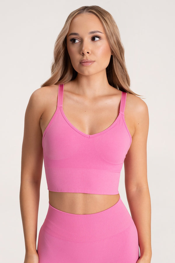 Podprsenka second skin mid wild pink