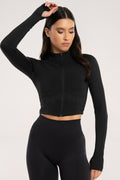 Bluza rozpinana "gorset" black