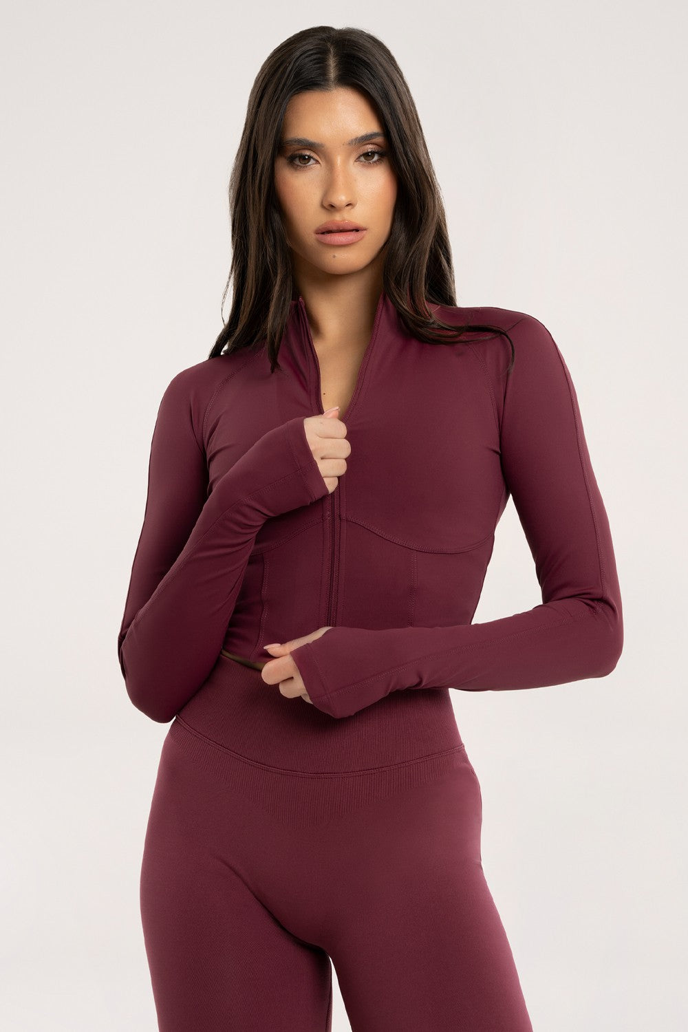 Bluza rozpinana "gorset" gossip red