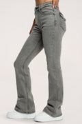 Jeansy dzwony push up light grey