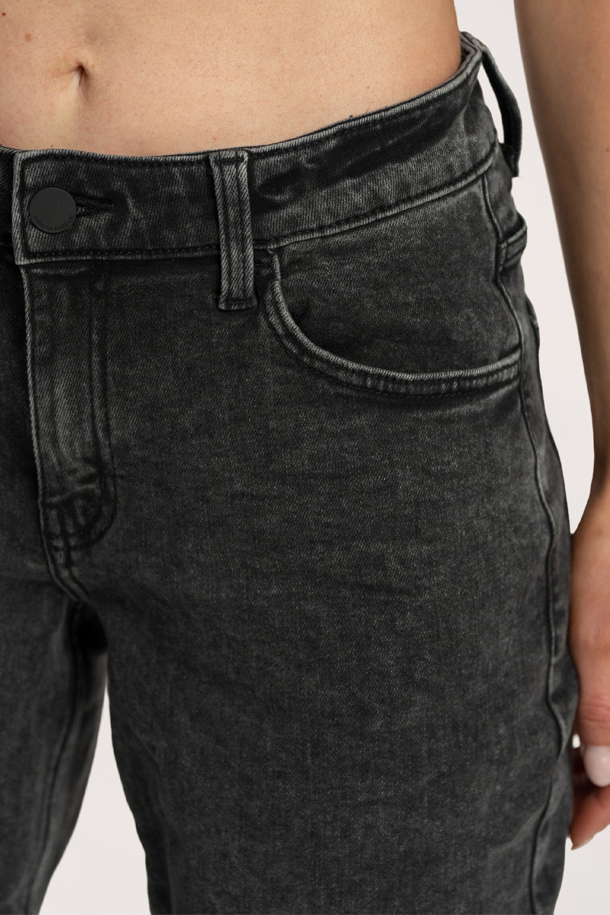 Jeansy wide z niskim stanem black