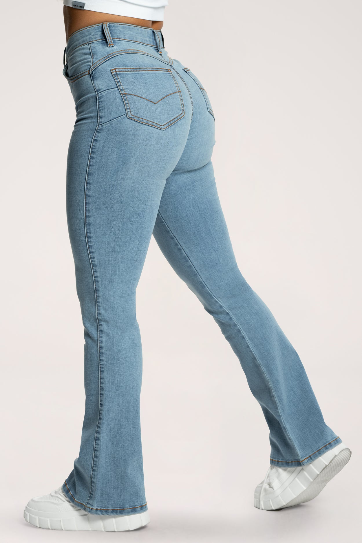 Jeansy dzwony perfect slim light blue