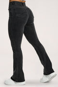 Jeansy dzwony perfect slim black