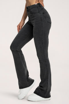 Džíny zvony long perfect slim black