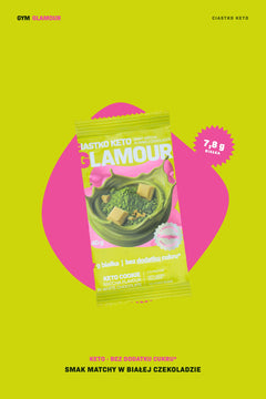 Keto sušenka GLAMOUR – Matcha v bílé čokoládě