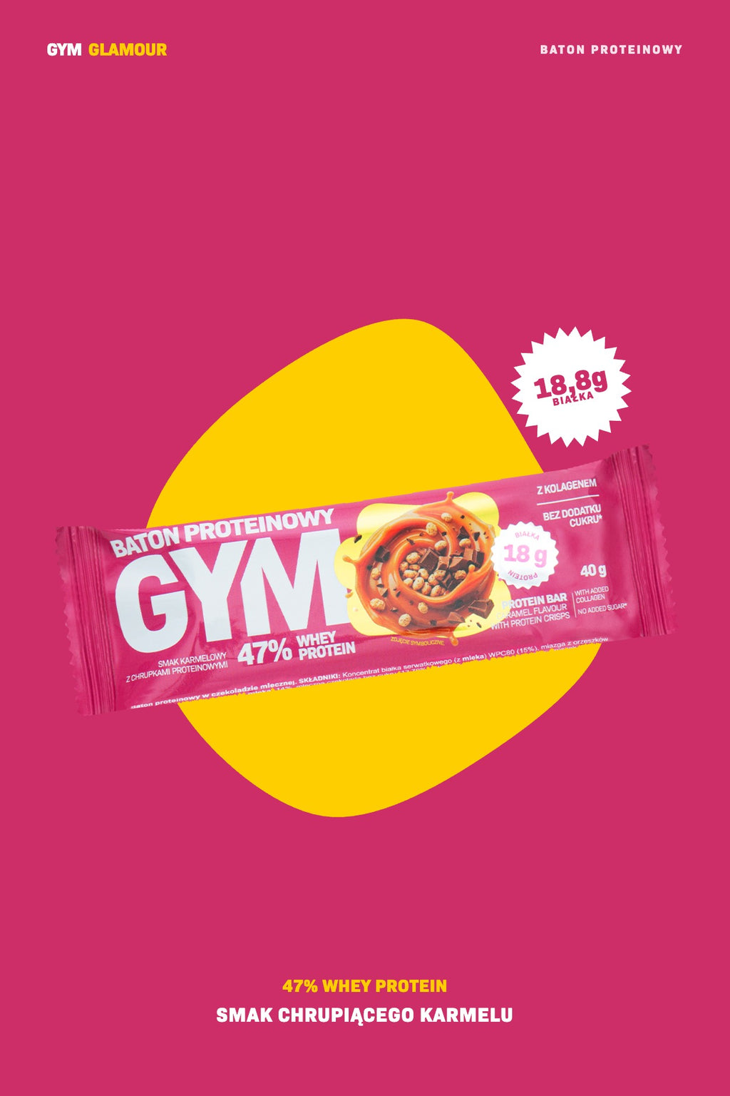 Proteinová tyčinka GYM – Křupavý karamel