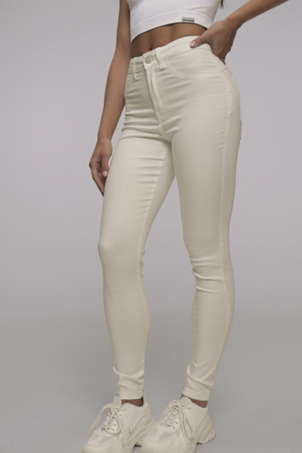Džíny skinny perfect slim off white
