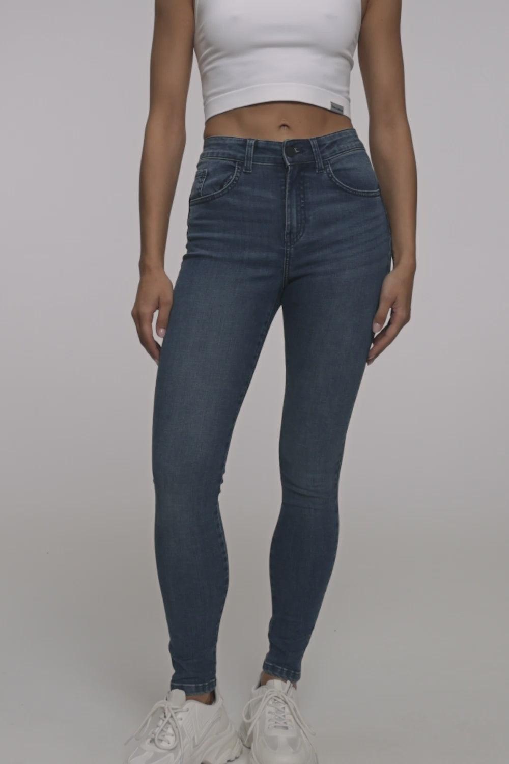 Džíny skinny perfect slim navy blue